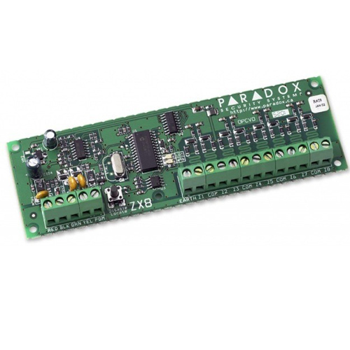 [PARADOX-93] ZX8 - Módulo expansor de 8 zonas ( 16 con ATZ ) + 1 salida PGM. Grado 3