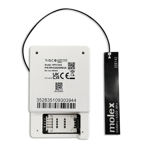 [RISCO-122] RP432G200GLA - Módulo GSM 2G enchufable Multi-Socket de Grado 3 para LightSYS+, con antena PCB para montaje interno en caja de PVC