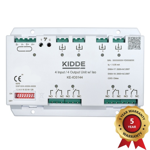 [KIDDE-462] KE-IO3144 - Módulo inteligente direccionable de 4 entradas/4 salidas con aislador Kidde