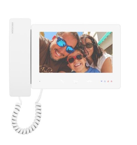 [HIK-INTERCOM-235] DS-KH7300EY-WTHE2/White - Monitor interior para videoportero 2 hilos HD con auricular de mano Wifi Color Blanco
