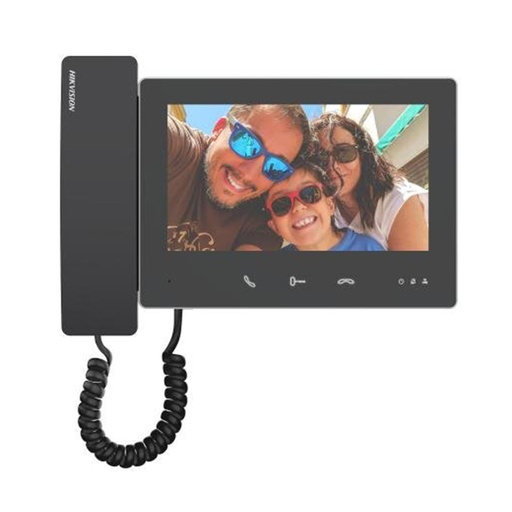 [HIK-INTERCOM-234] DS-KH7300EY-WTHE2 - Monitor interior para videoportero 2 hilos HD con auricular de mano Wifi Color Negro