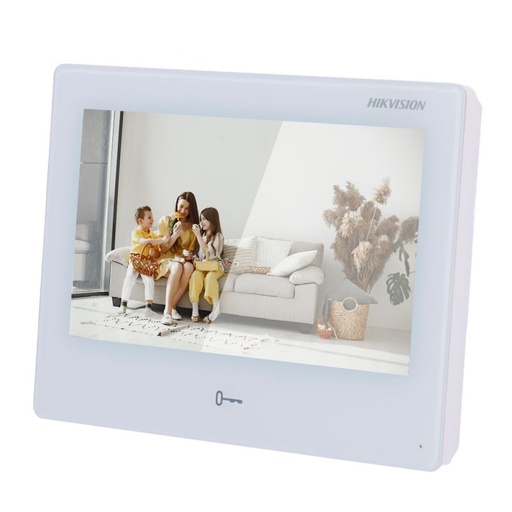 [HIK-INTERCOM-56] DS-KH9310-WTE1(B) - Monitor videoportero interior Android WiFi TFT 7" Blanco Audio bidireccional TCP/IP Montaje superficie 8CH Alarma Hikvision