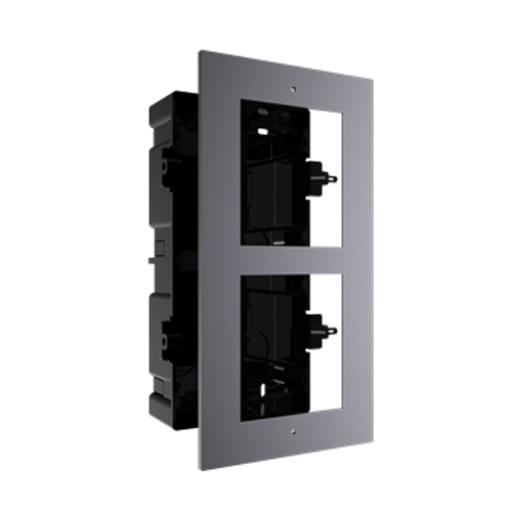[HIK-INTERCOM-62] DS-KD-ACF2 - Panel frontal y caja de registro encastrada para 2 módulos de videoportero Hikvision