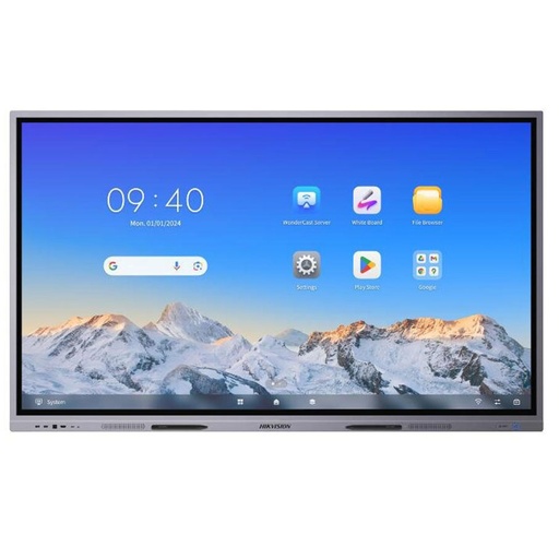 [HIK-DISPLAY-231] DS-D5C86RB/A(EDLA) - Pantalla interactiva UHD 4K 86" 3840×2160 Certificado EDLA. RAM 8GB, 128GB. Altavoces 2x20W. Bluetooth.