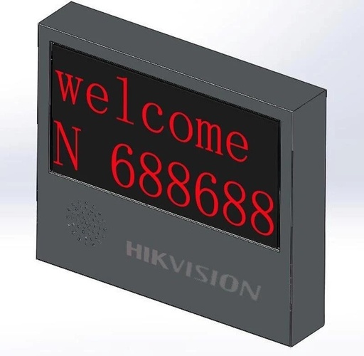 [HIK-SOL-379] DS-TVL224-4-5Y(2 Rows) - Pantalla LED de entrada y salida exterior de 2 líneas, 2 colores, 8 caracteres, gris oscuro