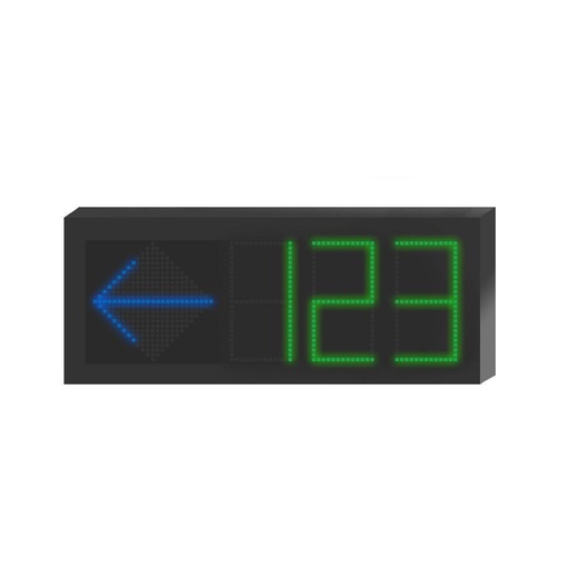[HIK-SOL-675] DS-TVL121-3-5D - Pantalla LED informativa Estacionamiento Interior 7 colores Fila única 1 dirección 3 dígitos Hikvision