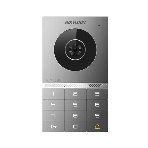 [HIK-INTERCOM-264] DS-KV7023EY-IME2 - Placa exterior de videoportero HD 2 hilos Cámara 2MP Teclado numérico PIN
