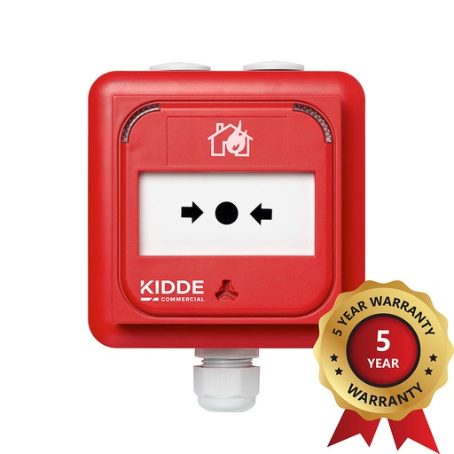 [KIDDE-599] KE-DM3110R-IP - Pulsador analógico de alarma de incendios rojo con aislador incorporado