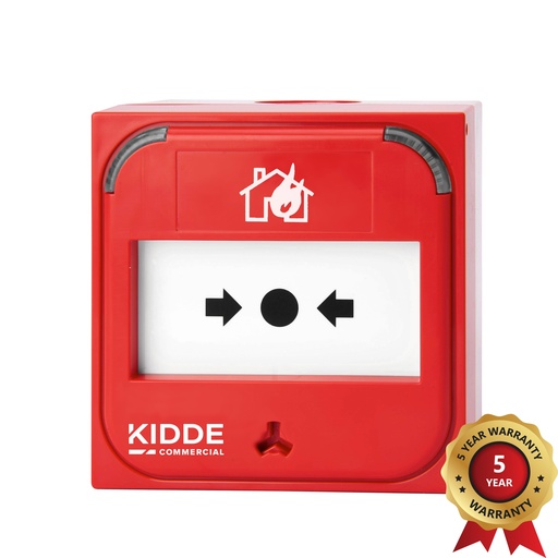 [KIDDE-523] KE-DM3010R-KIT - Pulsador análogico direccionable inteligente de la serie 3000 con caja de superficie. Interior Color Rojo