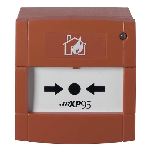 [KIDDE-320] DMN990I - Pulsador analógico para montar en superficie, serie 990. Aislador interno, con led indicador de estado y llave de prueba. Rojo.