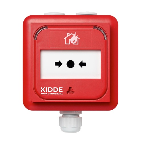 [KIDDE-586] NC-MC-IP-560-R - Pulsador manual alarma incendios rojo IP67 Exterior Resistencia 560 Ω