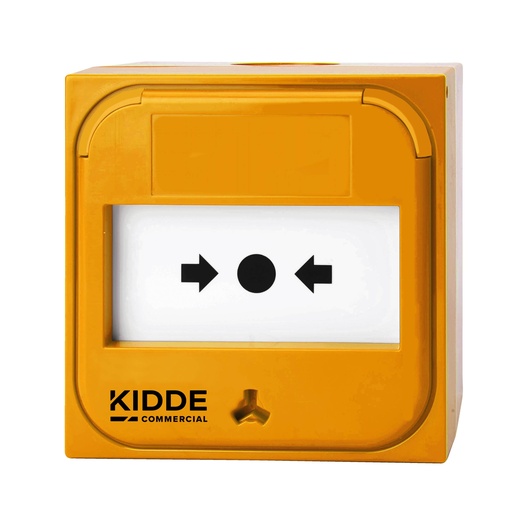 [KIDDE-579] NC-MC-0-Y - Pulsador manual para el control de sistemas de emergencia amarillo para aplicaciones de montaje empotrado 0 Ω