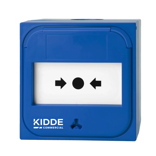 [KIDDE-578] NC-MC-0-U - Pulsador manual para el control de sistemas de emergencia azul para aplicaciones de montaje empotrado 0 Ω