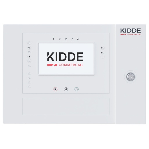 [KIDDE-497] 2X-AT-FR-FB-S - Repetidor de panel de incendios direccionable con pantalla táctil 7", armario pequeño y controles para bomberos