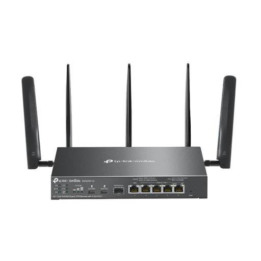 [TPLINK-3] ER706WP-4G - Router 4G+ Cat6 Wi-Fi 6 con 5 puertos Gigabit Ethernet LAN (RJ-45) 4 PoE+
