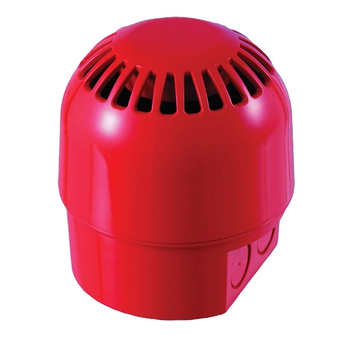 [KIDDE-342] AS2364 - Sirena analógica alimentada de lazo serie 2000. Exterior Roja. Base alta tubo vista  Techo/Pared Aritech
