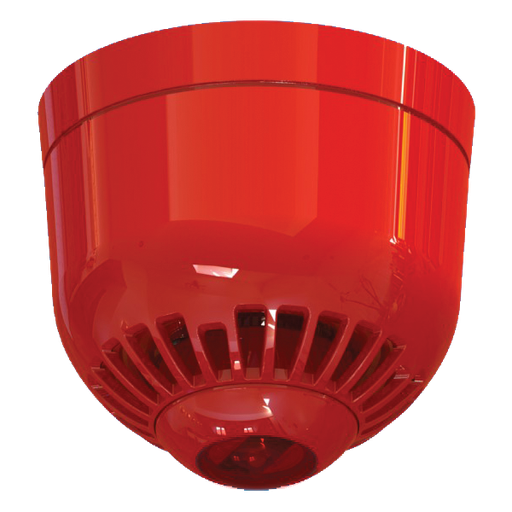 [KIDDE-349] ASC366 - Sirena Convencional Aritech de policarbonato para interior. Montaje en techo. Lámpara lanzadestellos rojo 85 a 97 dB