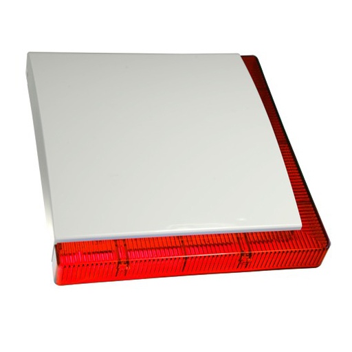 [BYSECUR-ALARM-47] VEGA-R - Sirena piezoeléctrica con lanzadestellos para exterior grado 3 cableada. Flash Rojo