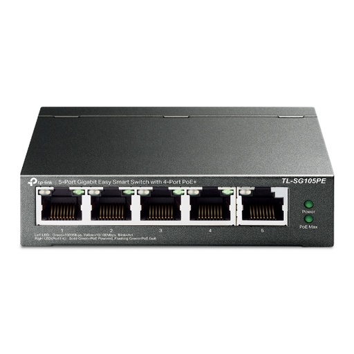 [TPLINK-194] TL-SG105PE - Switch Gigabit de 5 puertos y PoE+ Easy Smart No gestionable