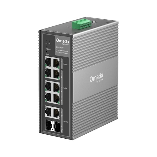 [TPLINK-103] IES210GPP - Switch Industrial Omada Gestionable 6 puertos PoE+ y 2 puertos PoE++
