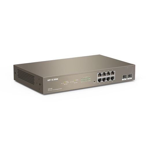 [IPCOM-24] G3310F - Switch inteligente 8 puertos Gigabit + 2 puertos SFP Gestionable Acceso a nube L2 IP-COM