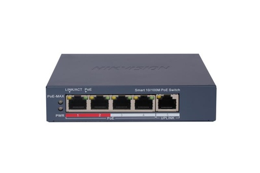 [HIK-T&D-69] DS-3E1105P-EI/MV2 - Switch inteligente administrado 4 puertos PoE + 1 RJ45
