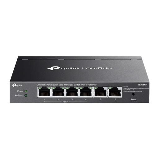 [TPLINK-119] ES206GP - Switch Omada Gestionable 6 Puertos Gigabit 4 Puertos PoE+