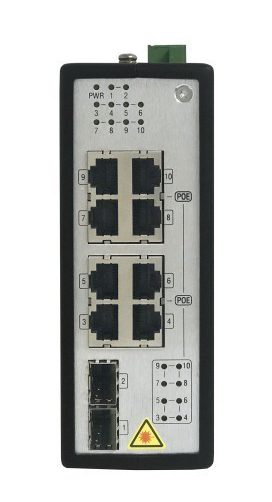 [HIK-T&D-54] DS-3T0510P - Switch POE industrial no gestionado Gigabit 8 puertos Hikvision