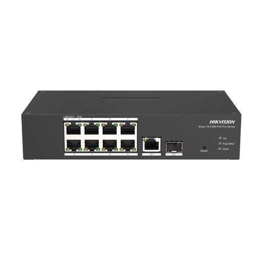 [HIK-T&D-66] DS-3T1310P-SI/HS - Switch PoE inteligente administrado 8 puertos 10/100 Mbps Hikvision