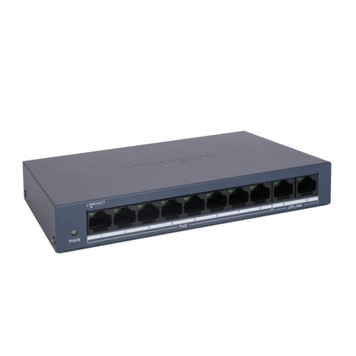 [HIK-T&D-60] DS-3E0110MP-E/M - Switch POE no administrado Fast Ethernet de 8 puertos 100Mbps