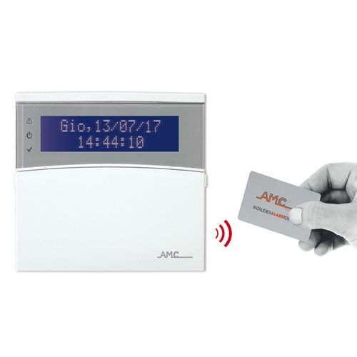 [AMC-42] K-LCD W800 - Teclado bidireccional AMC vía rádio 868 Mhz. Lector NFC / RFID integrado