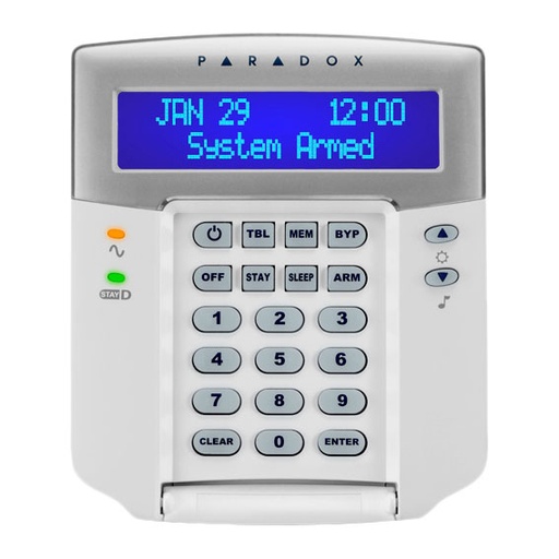 [PARADOX-120] K32LCD+ ENGLISH - Teclado de LCD Paradox K32LCD+ cableado de 32 caracteres - English