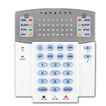 [PARADOX-121] K32+ - Teclado de LEDS Paradox cableado de 32 zonas K32+