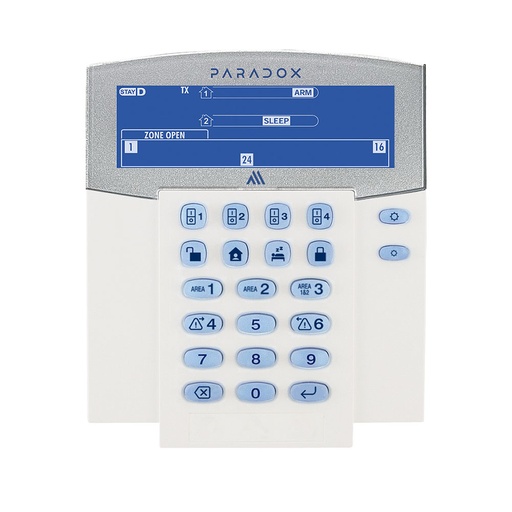 [PARADOX-247] K38M-3YS - Teclado LCD inalámbrico bidireccional de 32 zonas 2 particiones