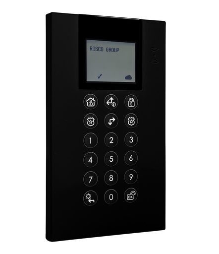 [RISCO-265] RW432KPP8B2A - Teclado Panda inalámbrico bidireccional de Grado 2 para LightSYS+/Air con lector de proximidad 13,56MHz para sistemas 868MHz, color negro