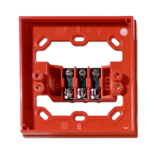 [KIDDE-381] DM790 - Zócalo base para la conexión en montajes empotrados. con conectores. Color Rojo