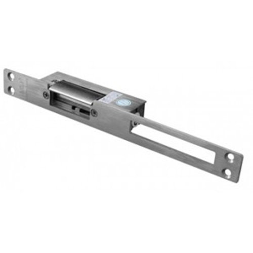 [BYSECUR-1] YS-132NC - Abrepuertas eléctrico tipo pestillo eléctrico. Necesita corriente para mantenerse cerrada. Placa de montaje larga. Retención 500kg