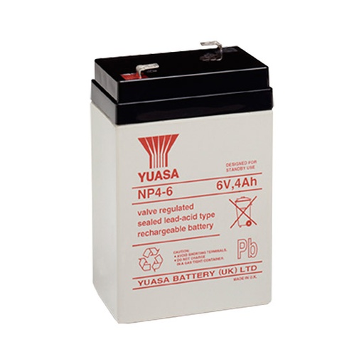 [KIDDE-435] SC-006-004 - Batería recargable de plomo-ácido sellada 6V 4Ah (para Panel de control SmartCell)