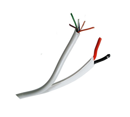 [BYSECUR-232] BSC27227 - Bobina 100 m de Cable de Alarma Siamés de 8 hilos ( 6 x 0, 22 + 2 x 0,75 )