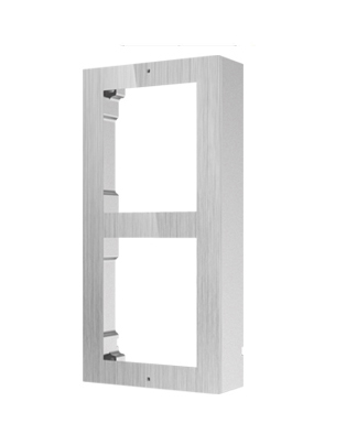 [HIK-INTERCOM-4] DS-KD-ACW2/S - Caja de registro en superficie para 2 módulos de videoportero Hikvision acabado en acero inoxidable