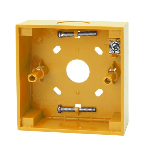 [KIDDE-776] N-MC-BB-Y - Caja trasera - Zócalo base para montaje de pulsador manual inteligente. Amarillo