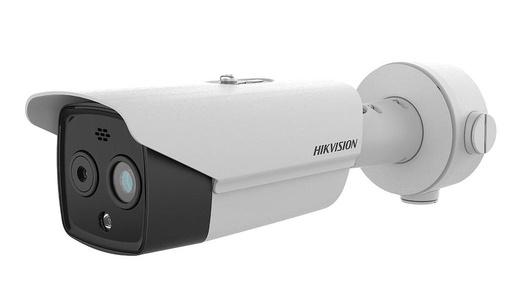 [HIK-THERMAL-36] DS-2TD2628-7/QA - Cámara bullet IP térmica/ óptica 2688×1520 / 256×192 Perimetral Prevención de incendios IR30 WDR120 6.9/6.4 mm Alarma/Audio Hikvision