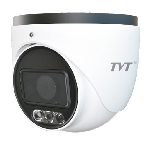 [TVT-48] TD-9545C2(D/AZ/PE/AW3) - Cámara Turret IP 4MP 2.8-12mm Iluminación Dual Luz Blanca IR40 WDR120 Audio MIC IP67 TVT