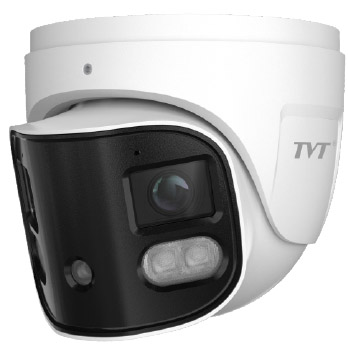 [TVT-368] TD-9585E3B-DP(D/PE/AW3) - Cámara turret IP 8MP Lente Dual 2.8mm NDAA Audio Alarma Cosido de imágenes