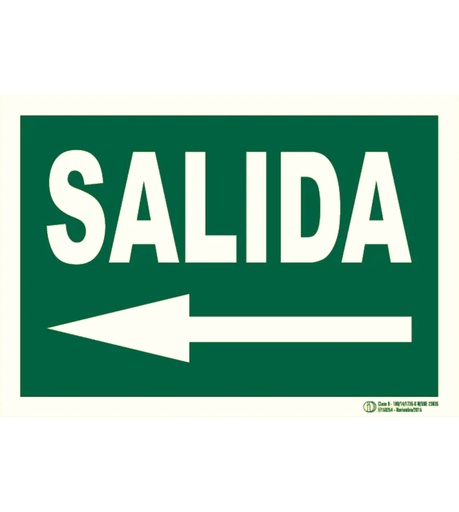 [BYSECUR-403] E-321 - Cartel de Señalización Evacuación salida izquierda