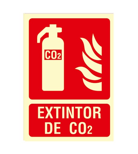 [BYSECUR-312] P-147 - Cartel de Señalización Extintor de CO2