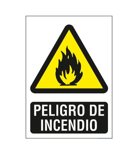 [BYSECUR-314] BSCAP301 - Cartel de Señalización Peligro de Incendio
