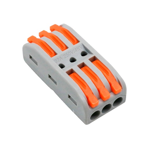 [BYSECUR-410] BYCON33 - Conector de Cable 3 Entradas y 3 Salidas Calibre del cable 28 ~ 12AWG