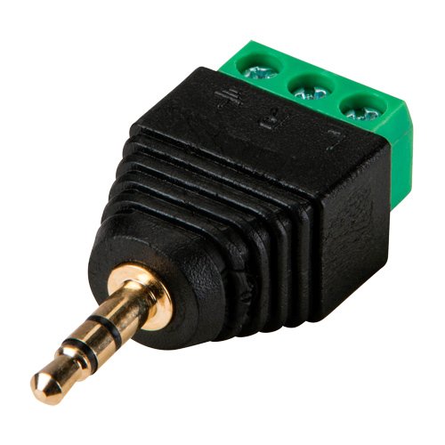 [BYSECUR-95] BSC03121 - Conector Jack 3.5 mm Estéreo con salida +/- de 2 terminales