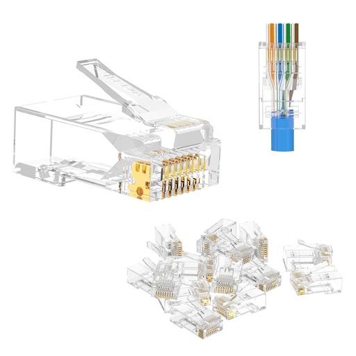 [BYSECUR-327] BSCRJ455SR - Conector Pasante RJ45 Cat 5e single row